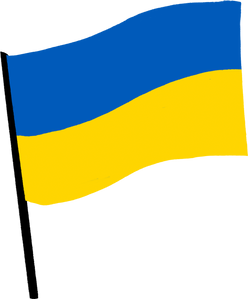 Handdrawn Organic Ukraine Flag